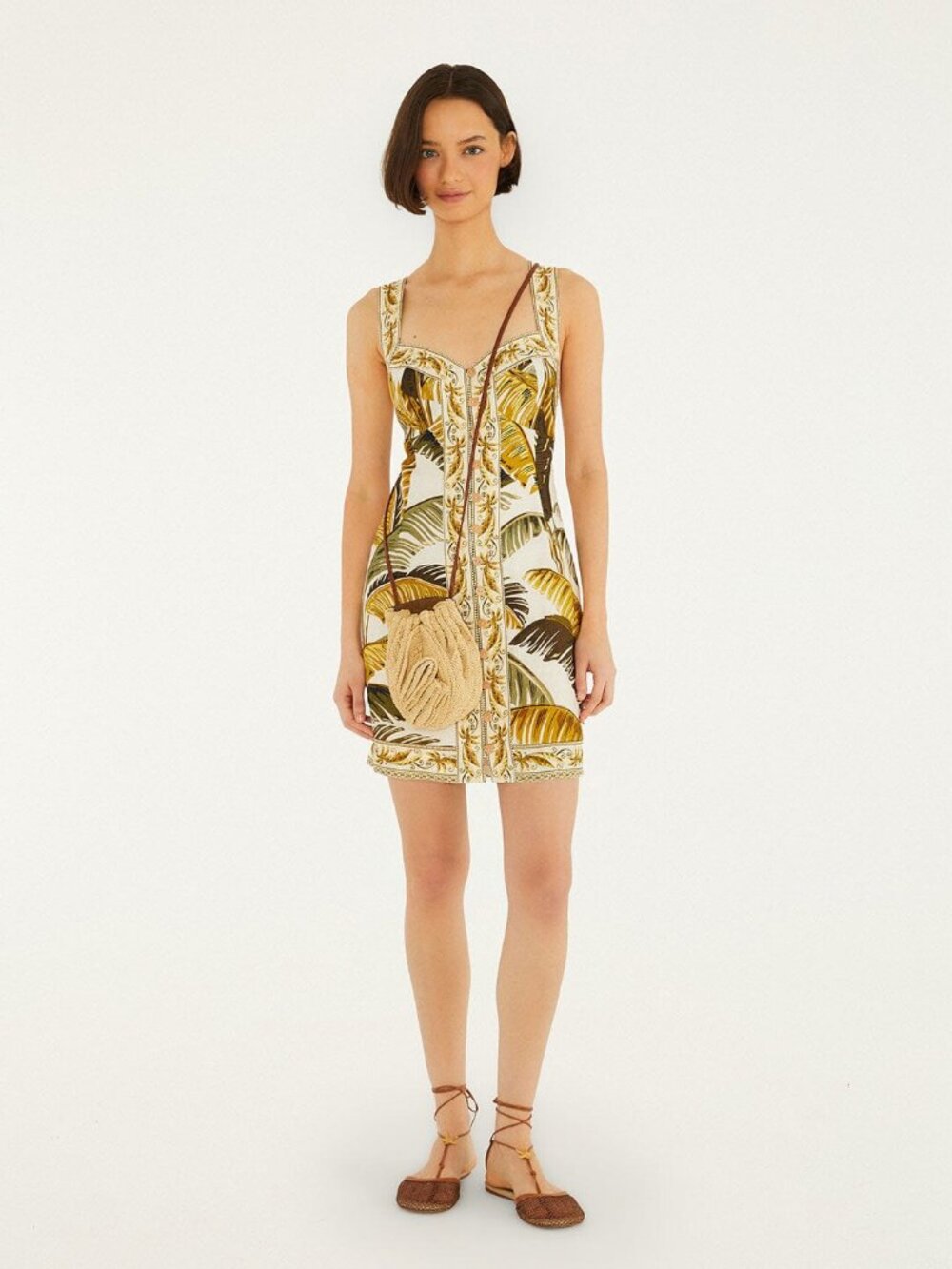 Off-White Trancoso Buttoned Mini Dress